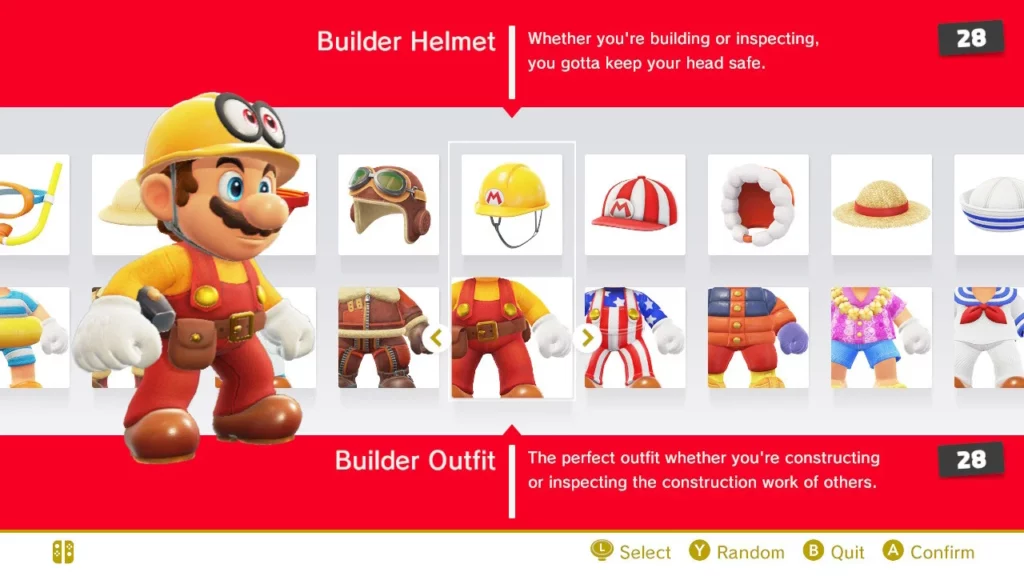 Mario e seu imenso guarda roupas.