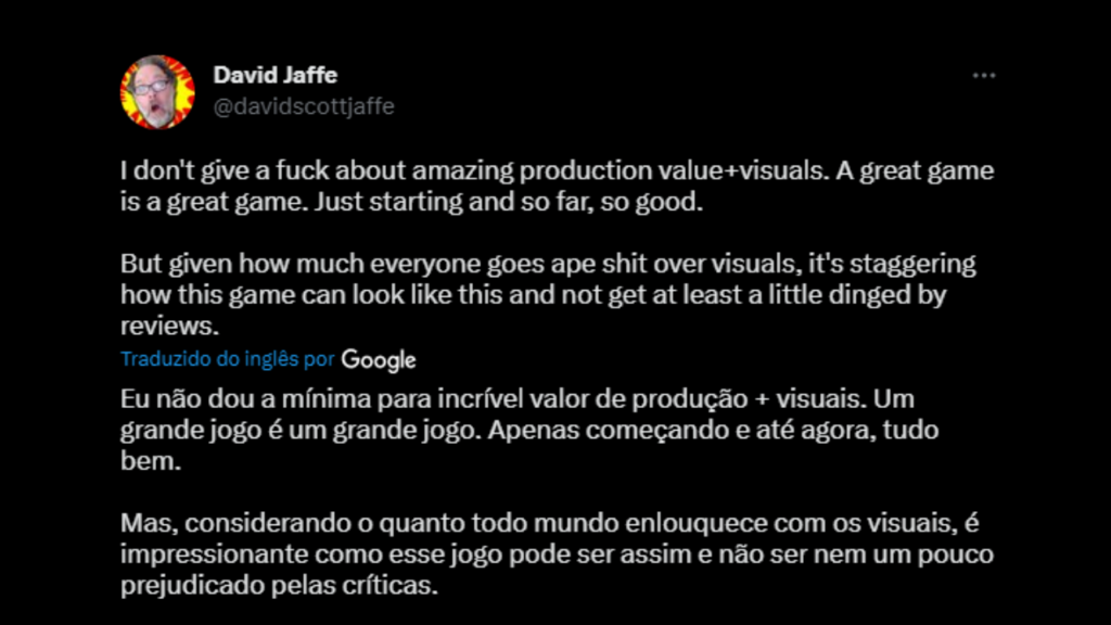 David Jaffe criador de God of War Ragnarak critica os motivos pelos quais Zelda ToTK não recebeu reviews ruins mesmo tendo alguns bugs.