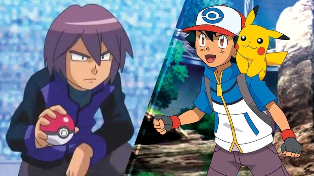 Paul versus Ash & Pikachu em Pokémon.