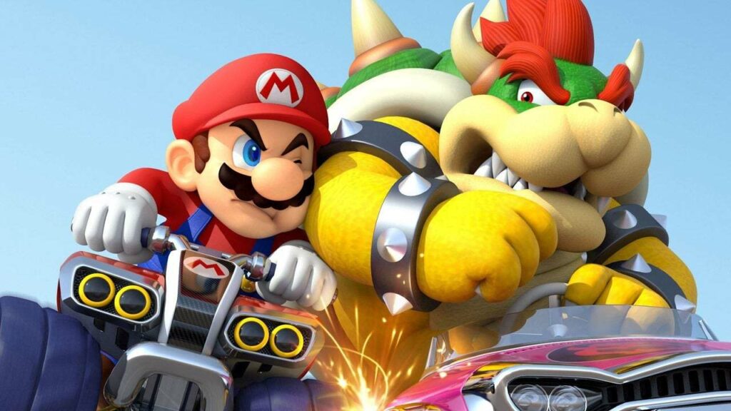 Mario Kart Tour da Nintendo com Mario & Bowser.
