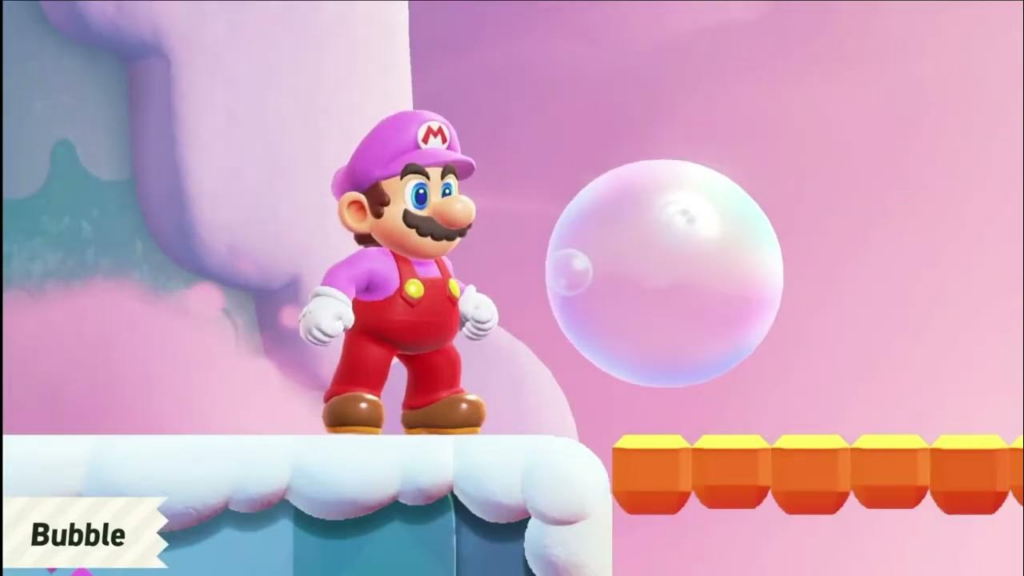 Super Mario Wonder implementa poder de bolha.