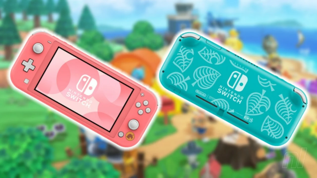 Switch Lites versão Animal Crossing. Imagem via Nintendo Life.