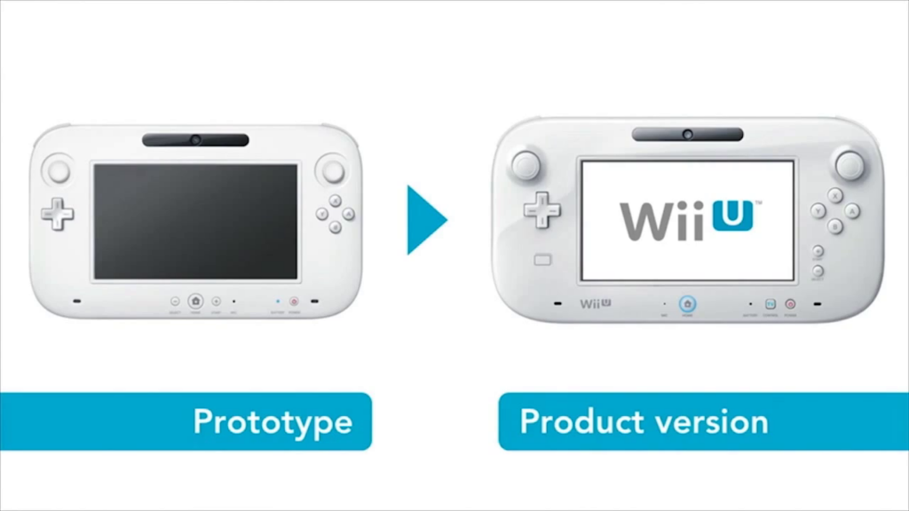 Wii U protótipo e versão final.